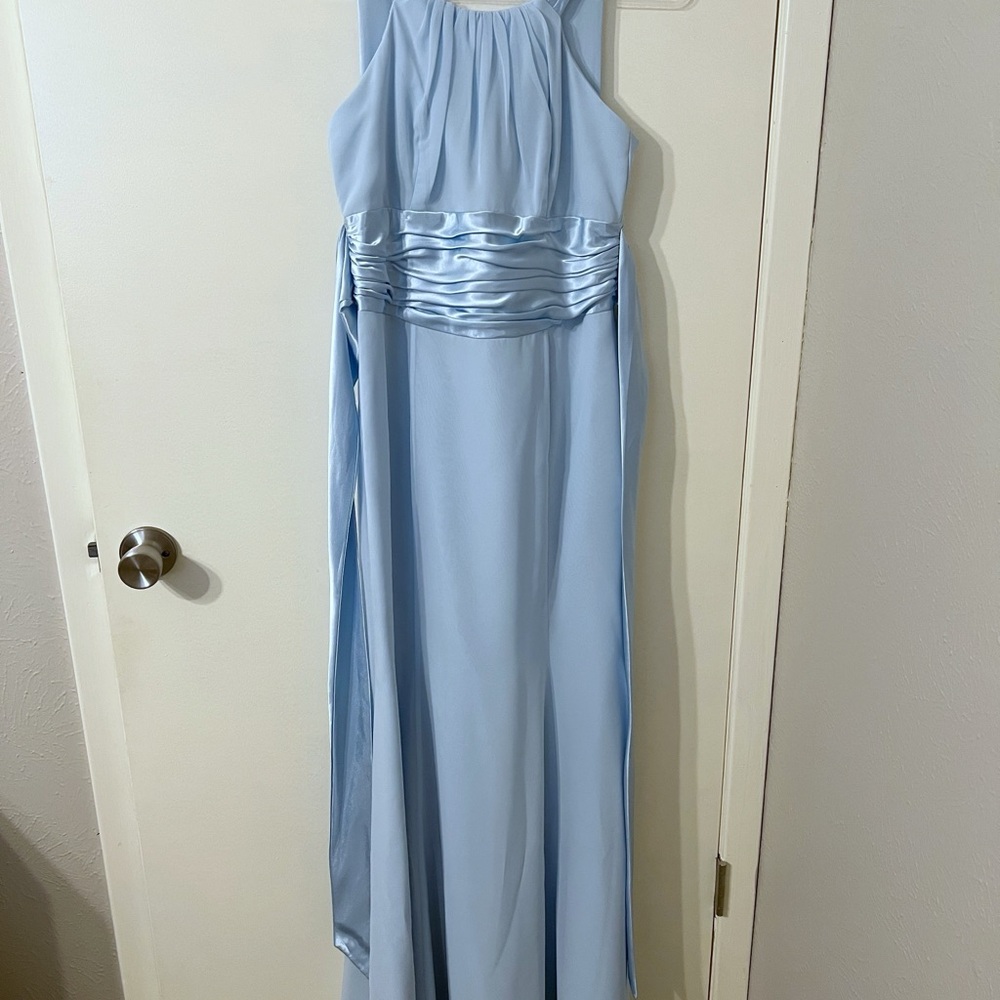 David's Bridal Light Blue Dress